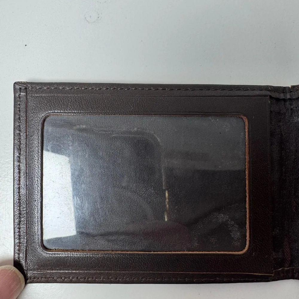 Burberrys Unisex Tan Check Card Holder with Brown Trim